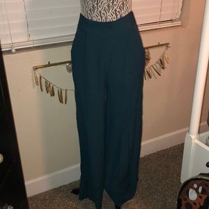 Free People teal flowy pants XS